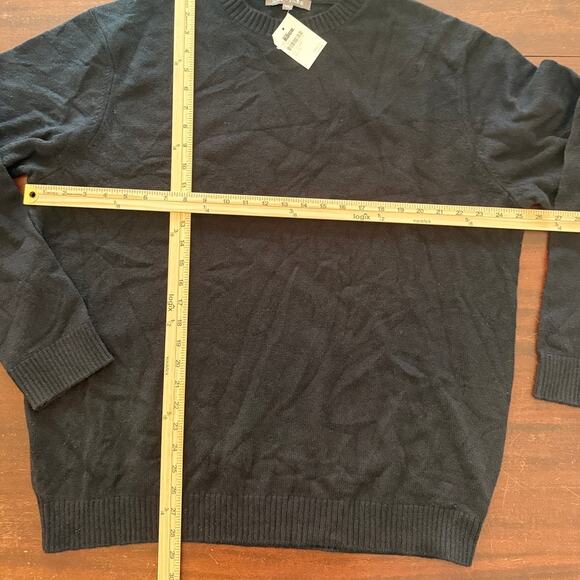 Slate & Stone NWT ($148) | Men's Black Wool Blend Crew Neck Sweater | size XXL - Picture 3 of 6